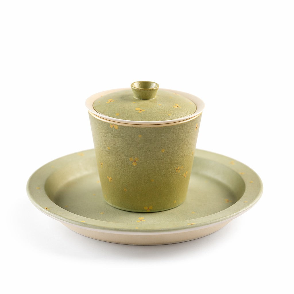 Sage Blossom Tea Set — Hand- Cup with Saucer