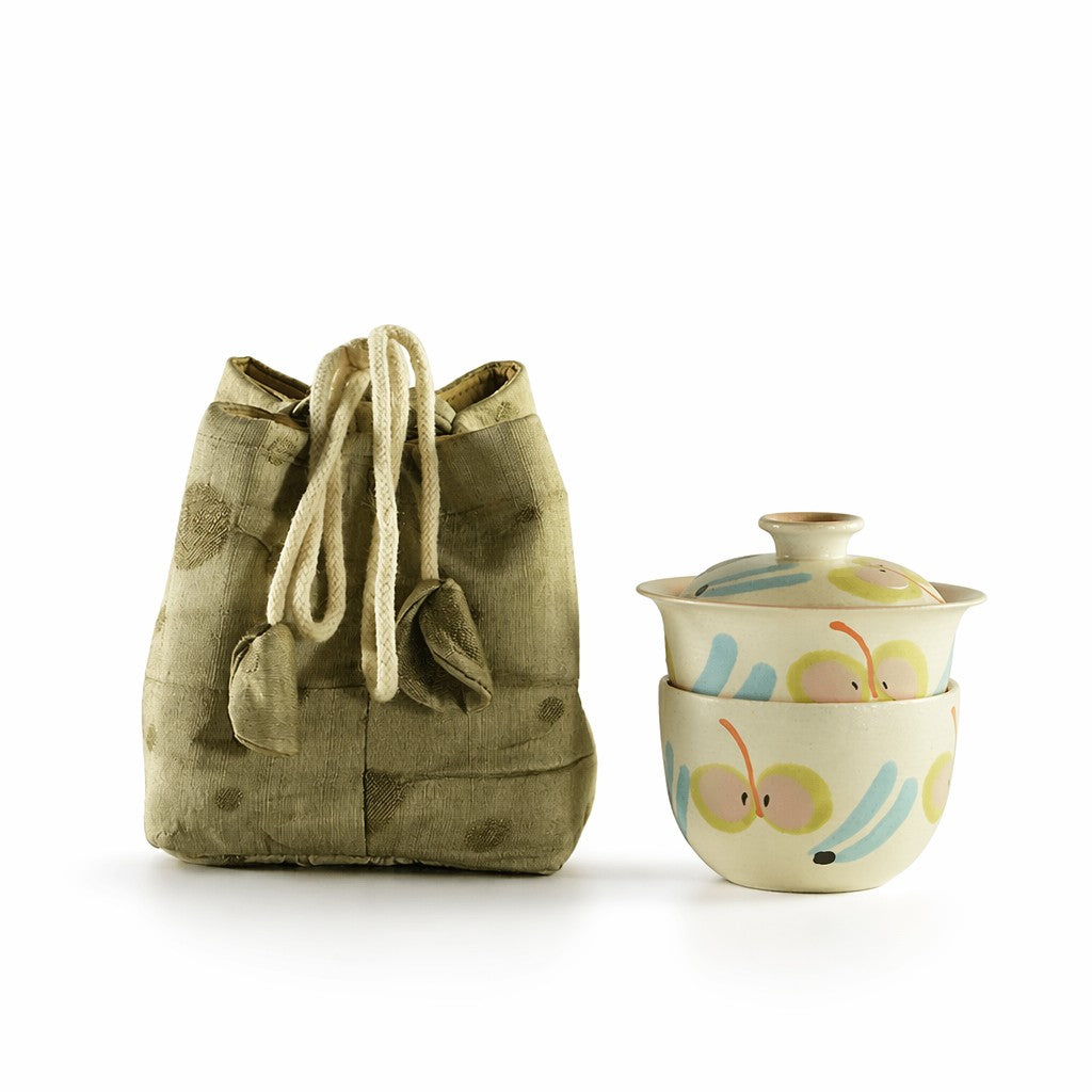 Hand-Painted Porcelain Tea Bowl & Cup set
