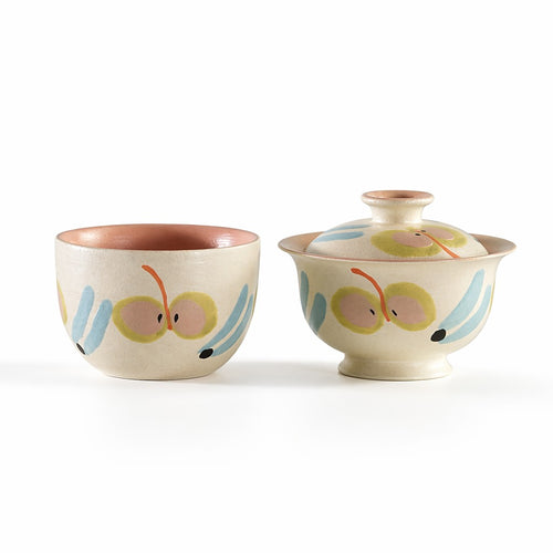 Hand-Painted Porcelain Tea Bowl & Cup set