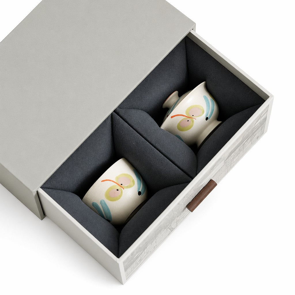 Hand-Painted Porcelain Tea Bowl & Cup set